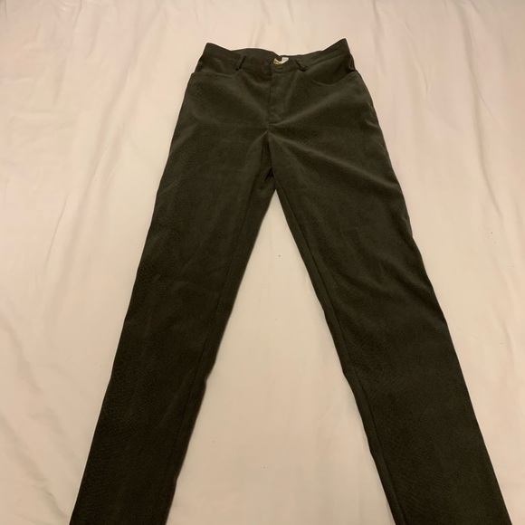 Cache Army Green High Wasted Snakeskin Pants - Picture 2 of 7